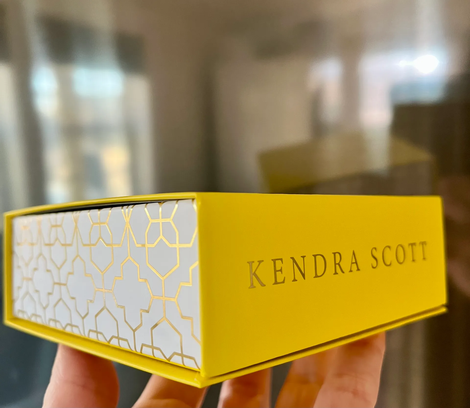 Lillia Dichroic Glass Gold Butterfly Necklace W/Dust Bag! - Image 7