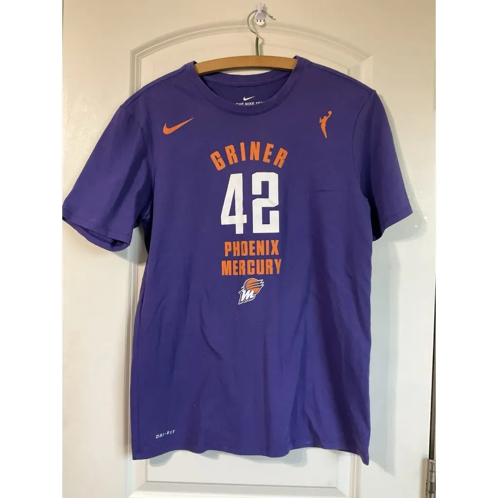 Nike Phoenix Mercury Griner‎ 42 WNBA Shirt M Purple Graphic Basketball Dri - Image 9