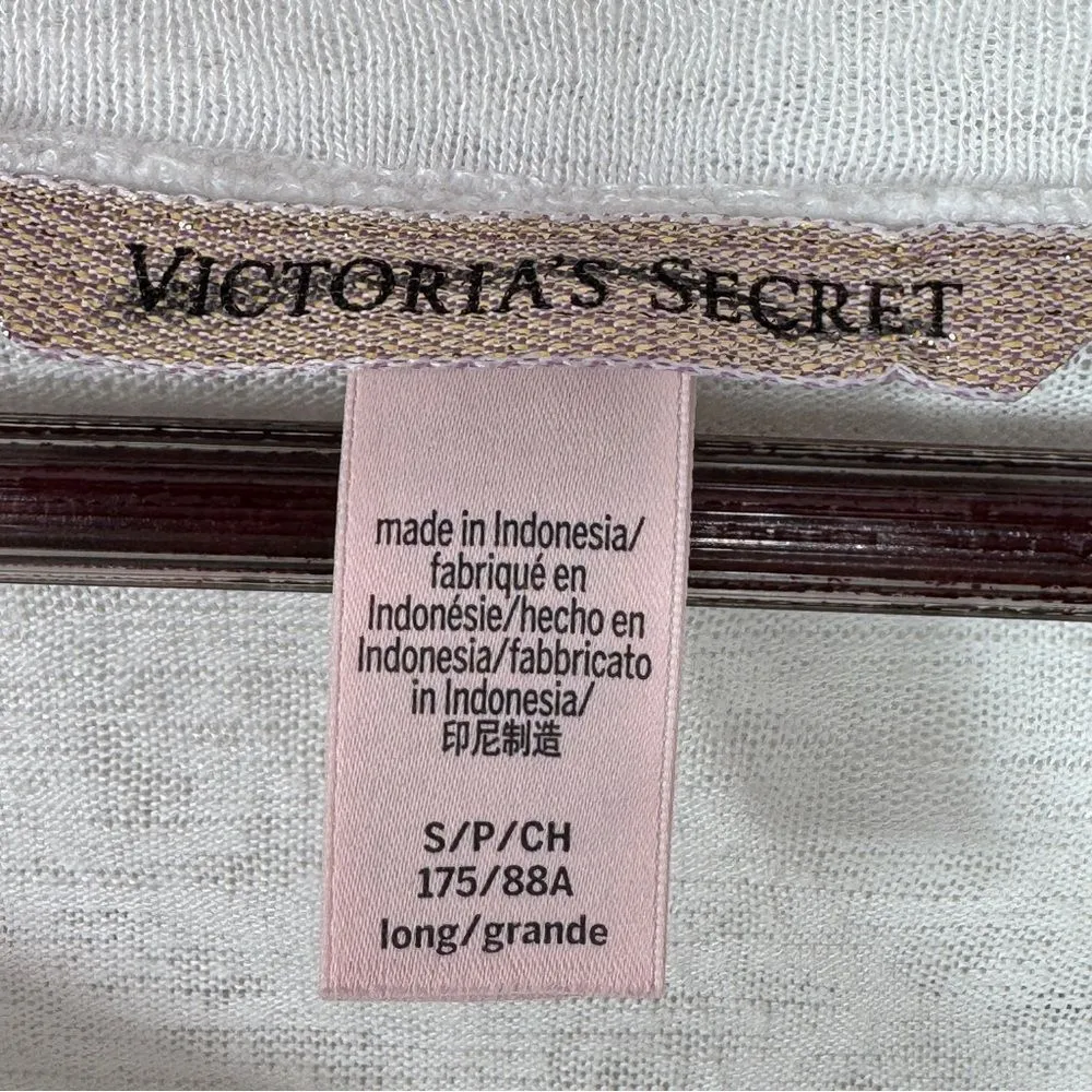 Victoria’s‎ Secret Bombshell Burnout Slub Knit Long Sleeve Tee Shirt White Small - Image 11