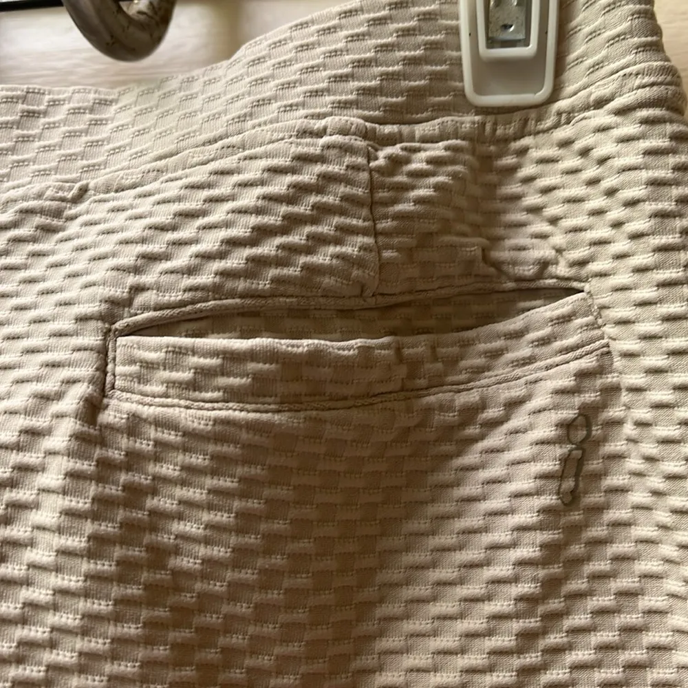 Tail tech stretchy double zip beige waffle golf sporty mini skirt Skort Small Tan - Image 8