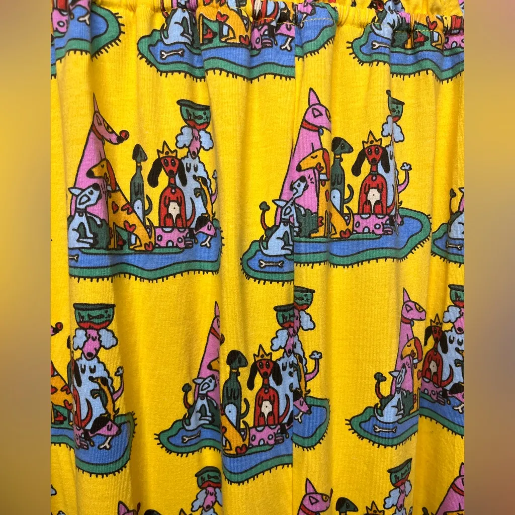 Rare Nooworks Sonny Suit one-piece jumpsuit in a yellow "Dog Party” size 4X - Image 8