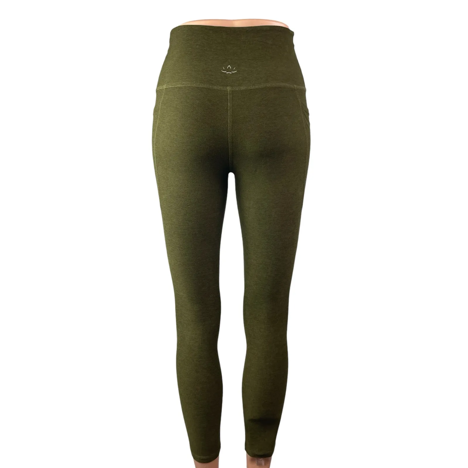 Beyond Yoga Out Of Pocket Green High Waisted Activewear Skinny Leggings Pants M - Image 2
