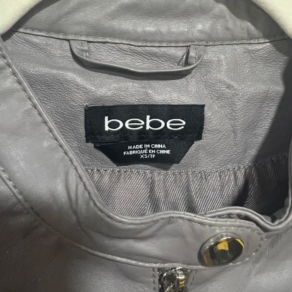 Bebe Gray leather jacket - Image 6