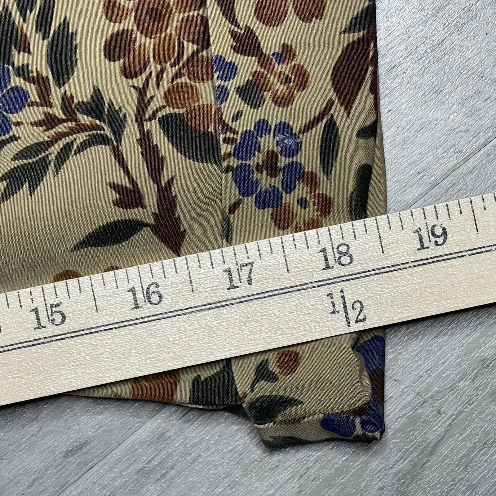 Vintage Lauren Ralph‎ Cropped Pants Womens Size 16 Brown Floral Z-316 - Image 3