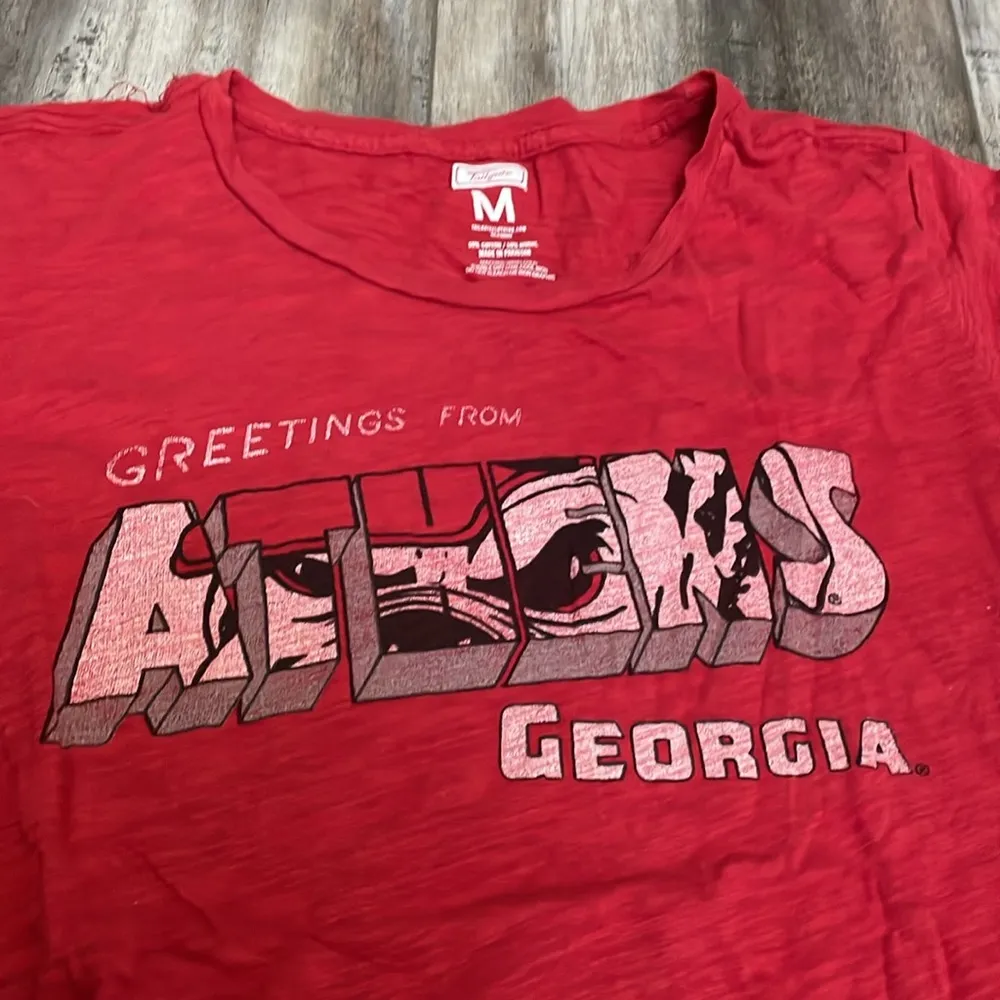 College Corner University of Georgia Red Athena UGA T shirt medium - Image 2