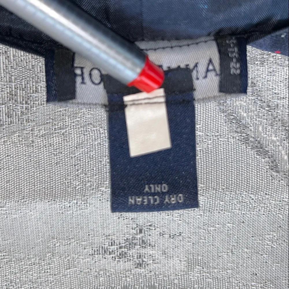 Ann Taylor Navy A-Line Skirt with Pattern - Image 8