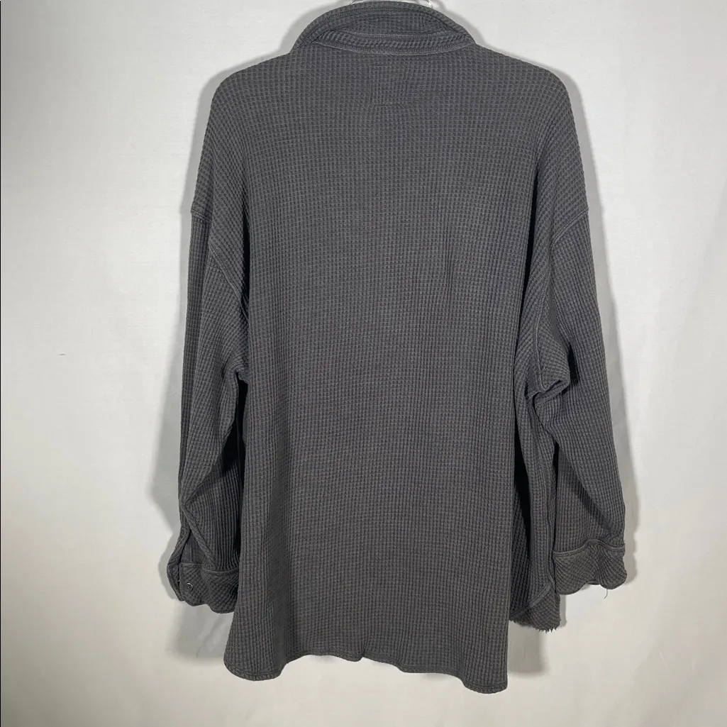 AERIE WOMENS LUMBERJANE WAFFLE BUTTON DOWN SHIRT BLOUSE OVERSIZED MEDIUM - Image 5