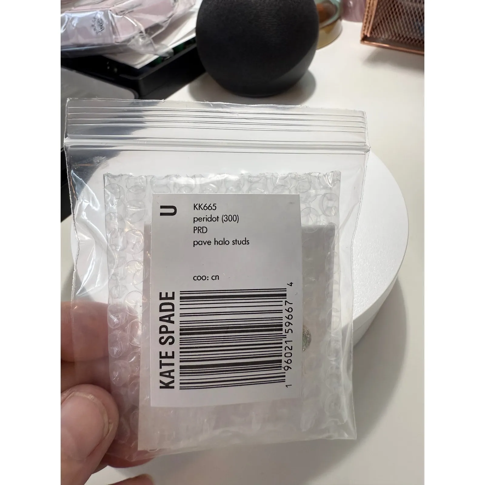 Kate Spade New York Peridot Pave Halo Stud‎ Earrings Gold Tone - Image 3
