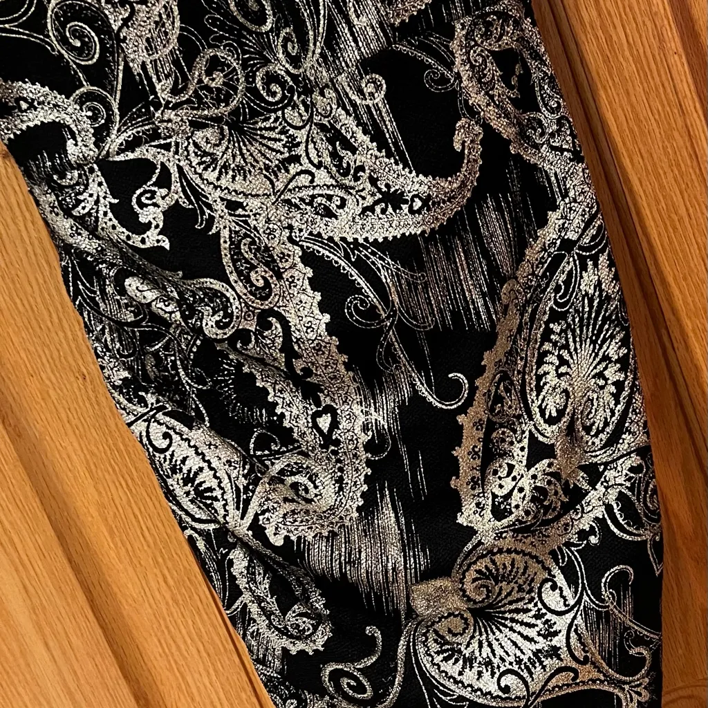 Windsor Black & Gold‎ Deep V-Neck Asymmetrical Hem Bodycon Mini Dress Size Small - Image 5