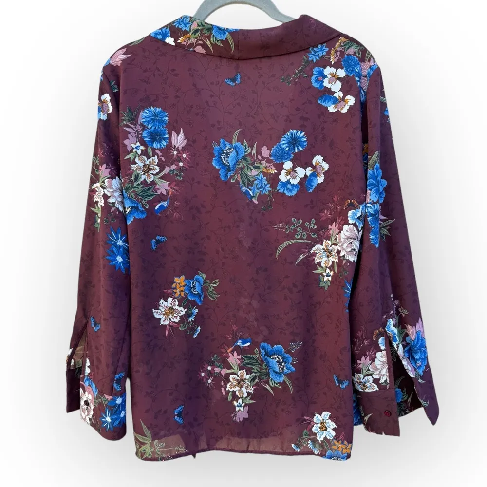 Floral Wrap Blouse - Image 7