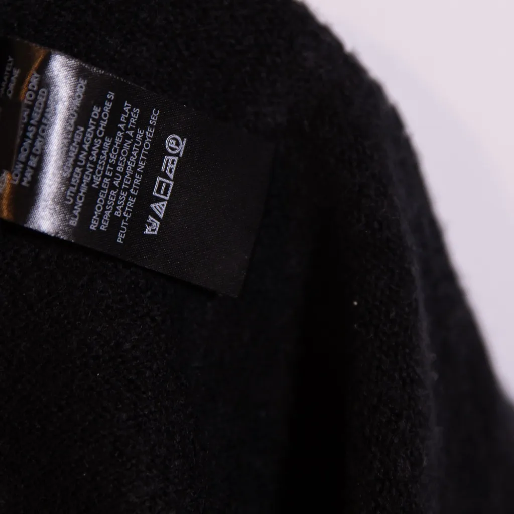 Free People Afterglow Mock Neck Wool Blend Knit Stretch Pullover Sweater Black - Image 4