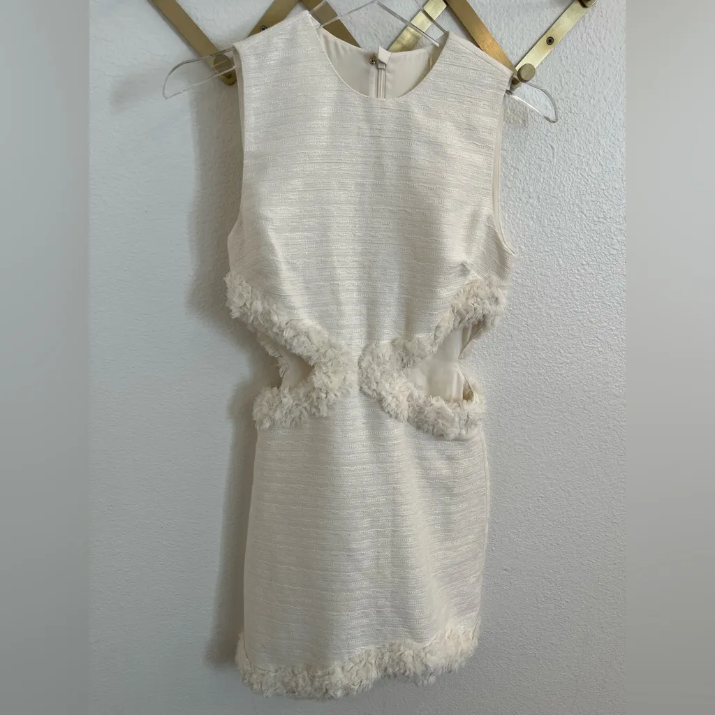 Alexis Elena Dress Ivory XS Bridal Mini Dress Silk - Image 6