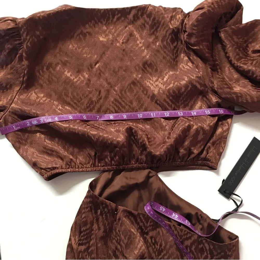 House of Harlow 1960 x Revolve NWT Chocolate Brown Patria Midi Dress Size XS - Image 5