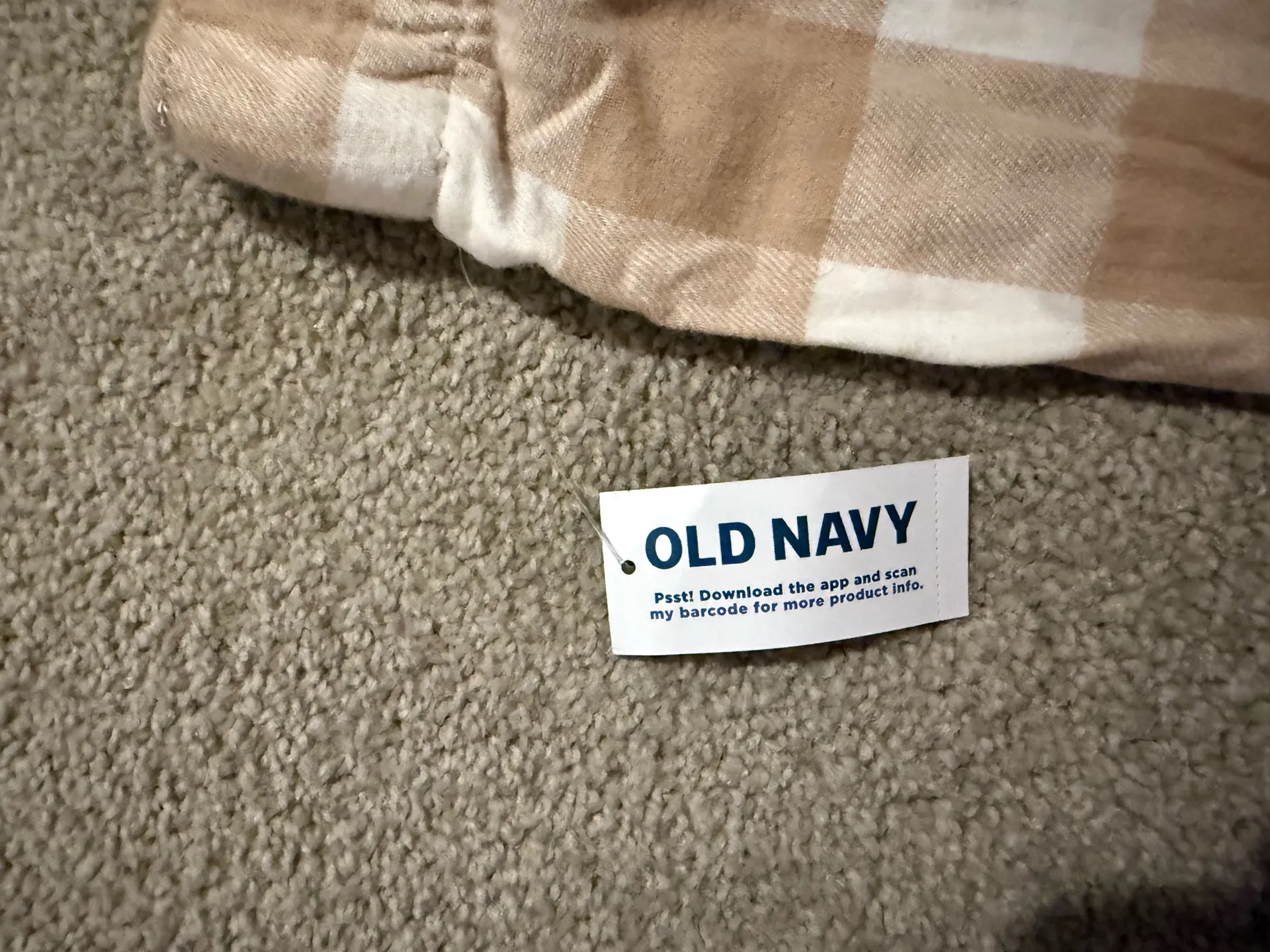 Brown and White Plaid Flannel Old Navy Pants #plaidpants - Image 3