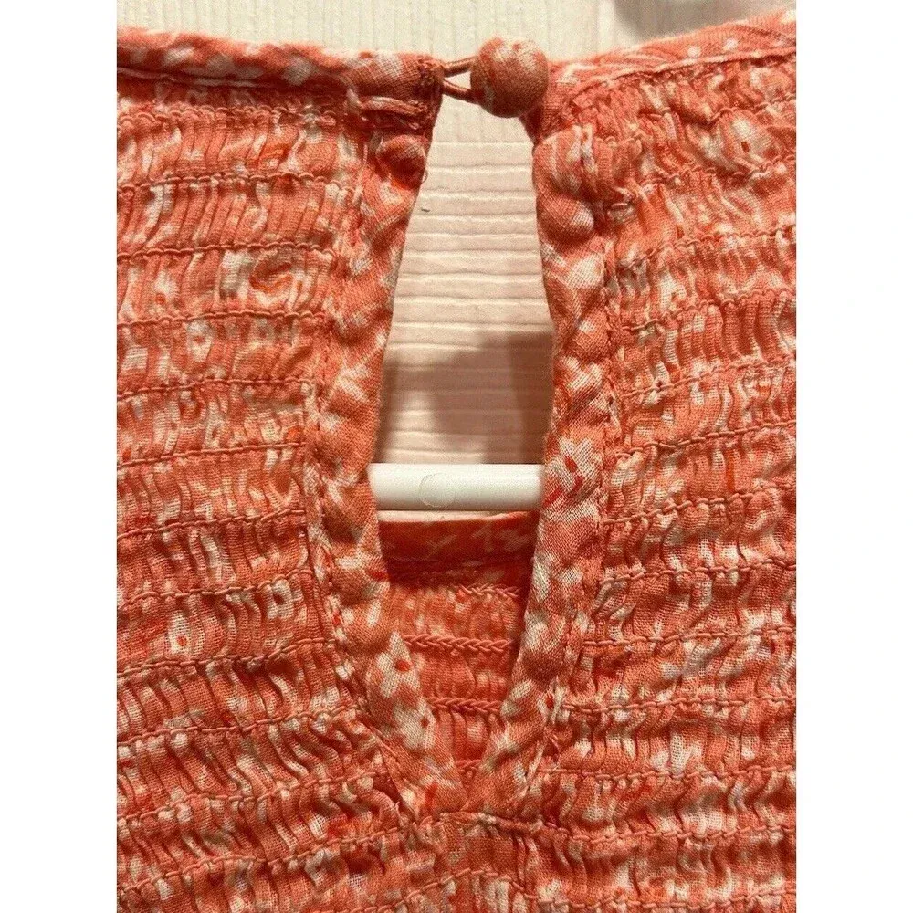 Billabong X Wrangler Top Women's Pink Long Sleeve Peasant Sleeve Size‎ Large - Image 8