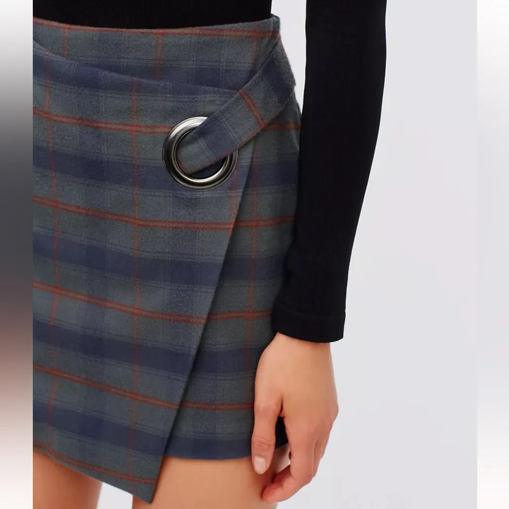 Free People Tessa Plaid Mini Skirt size 12 NEW $78 - Image 4