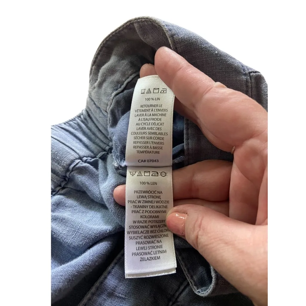 Sigrid Olsen  Linen Pants Blue Size M - Image 5