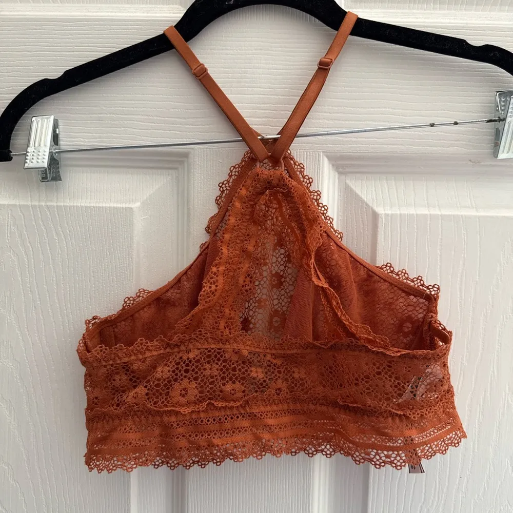 Victoria Secret Bralette Bra High Neck Daisy Lace Underwire Racerback size S - Image 8