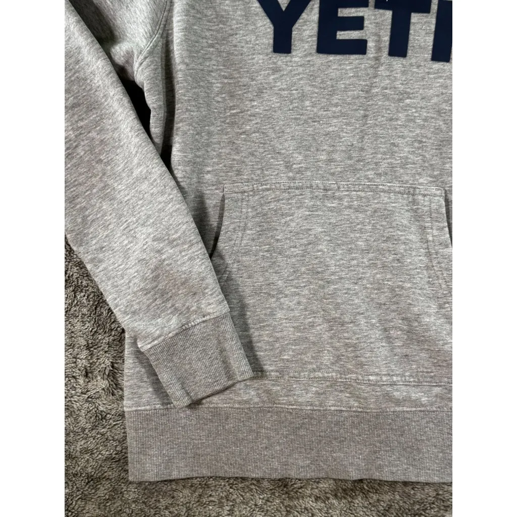 YETI Brushed Fleece Logo Pullover Hoodie Sz XS - Image 3