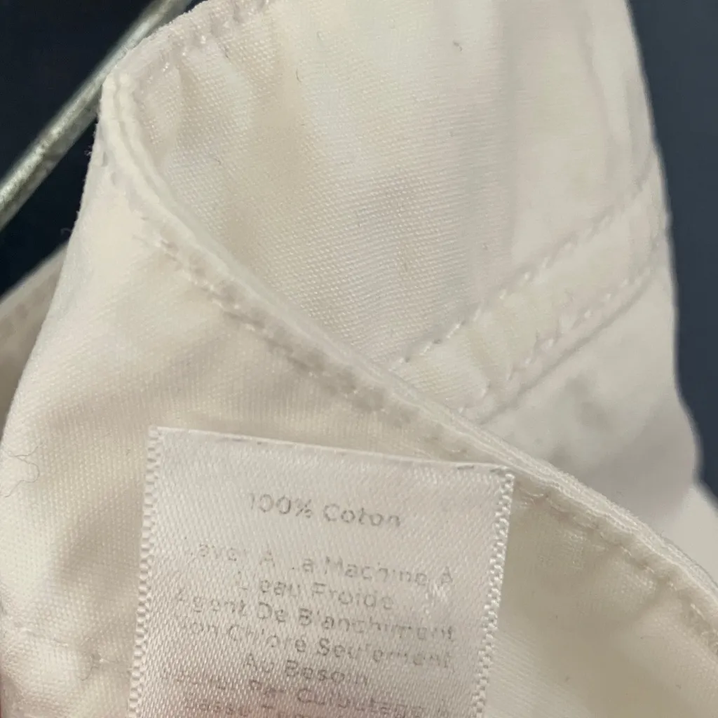 Talbots: White Cropped Wide Leg Pants- 8 - Image 4