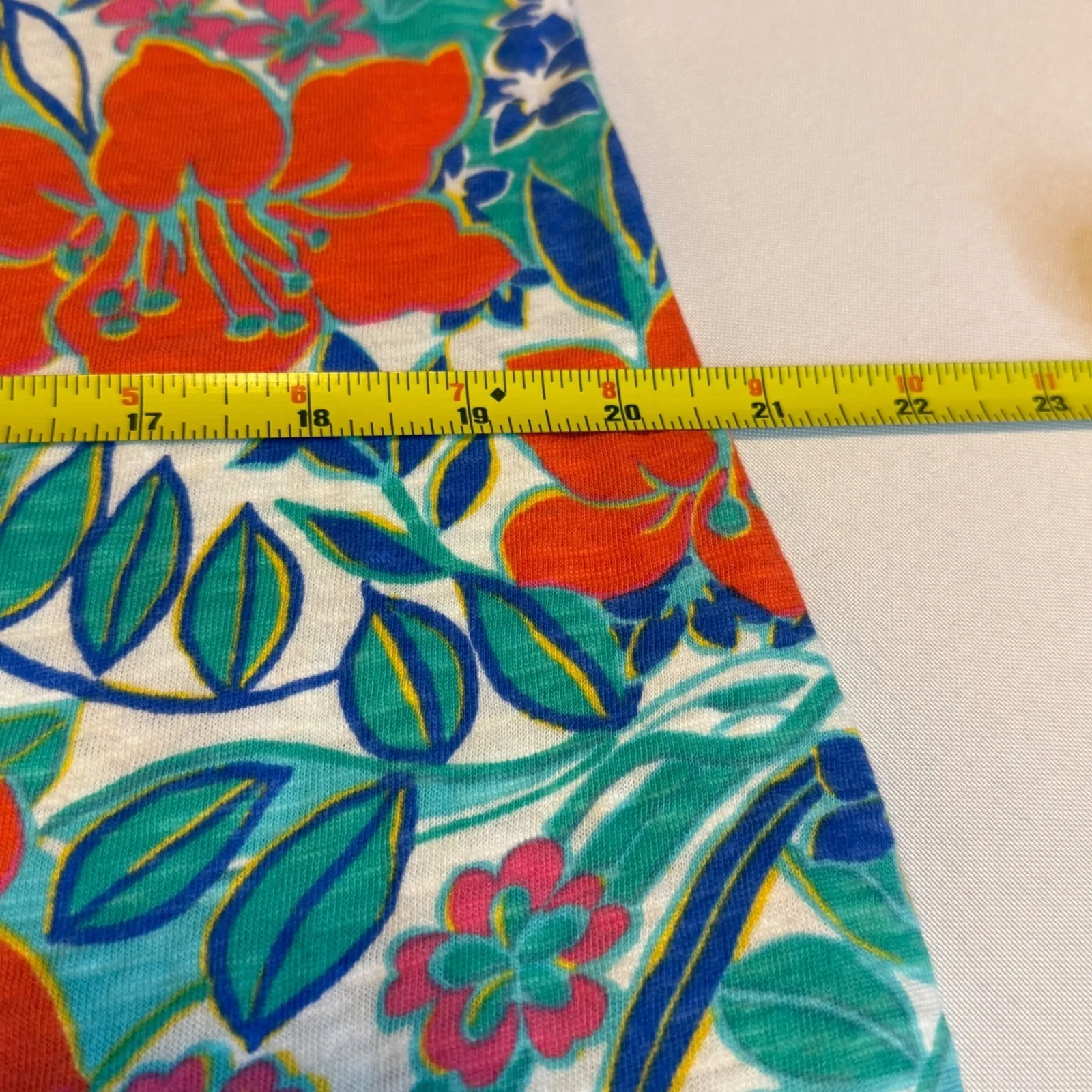 Talbots NWT Dress Womens Orange Floral V Neck Knee Length Short Sleeve Size L - Image 9