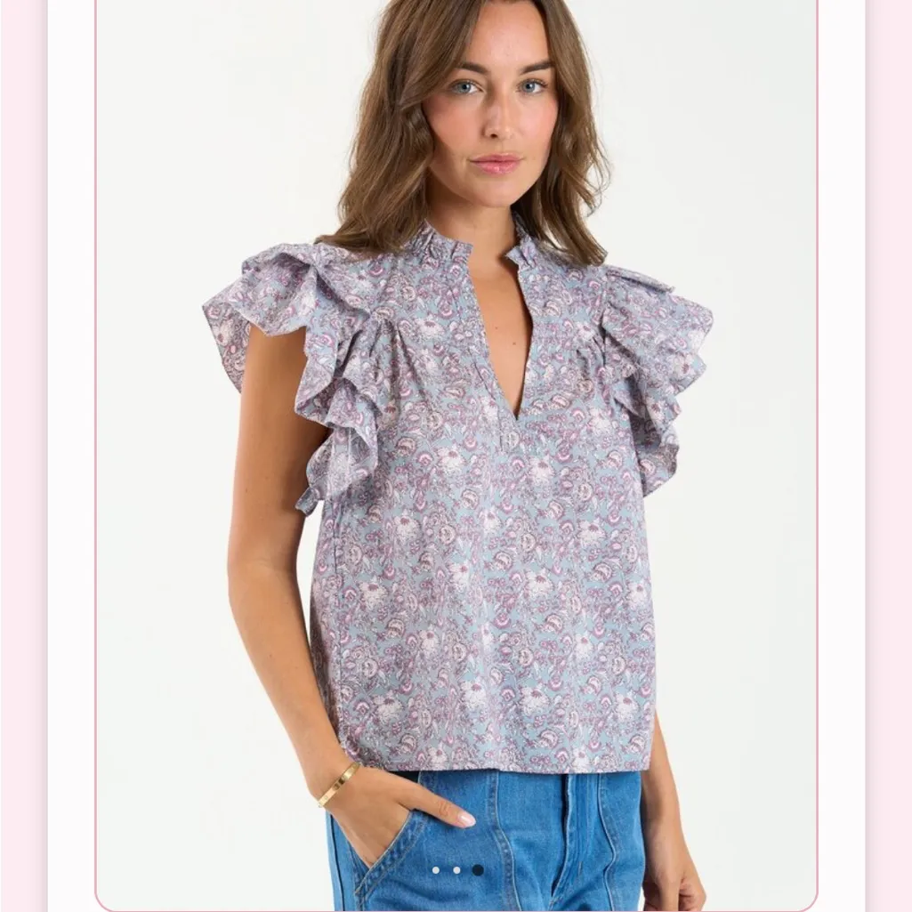 SUNDAYS opal shirt indigo‎ rose small - Image 11
