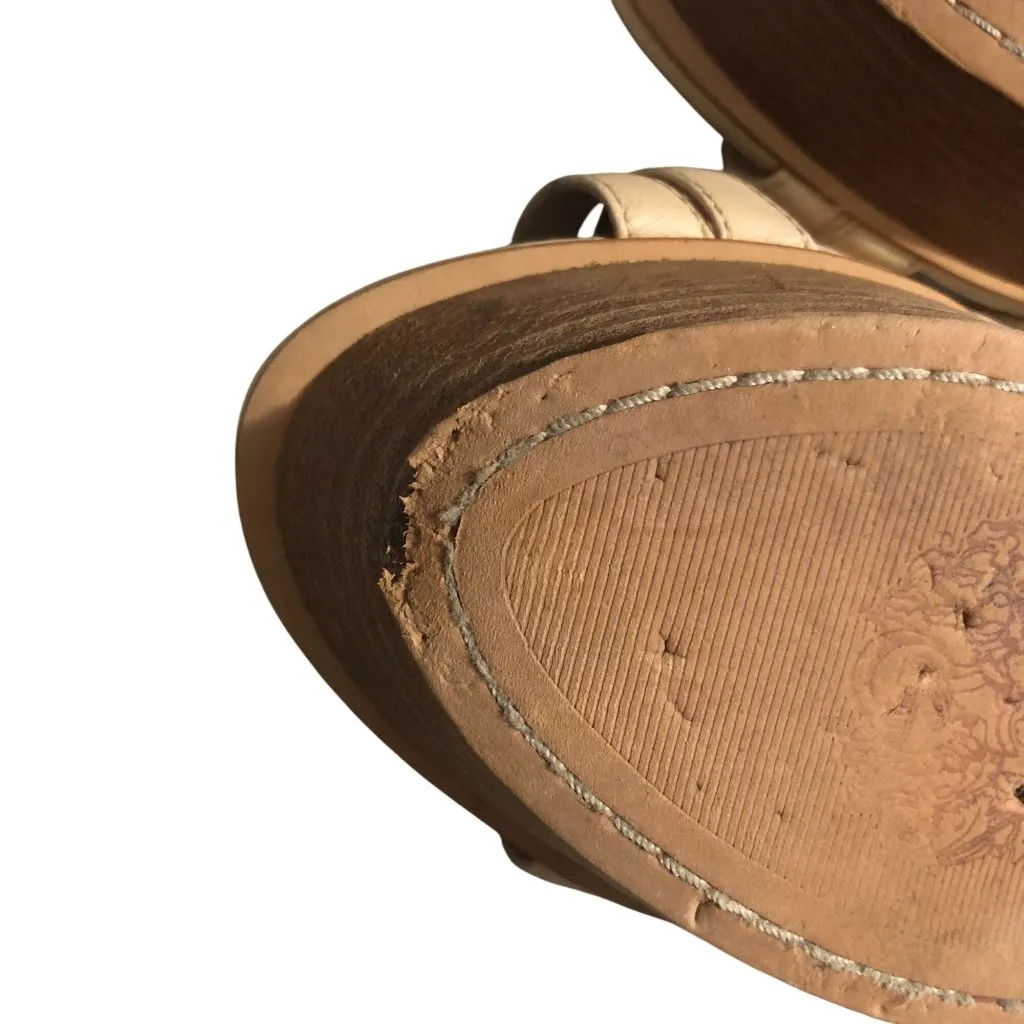 Vince Camuto Paden Platform Sandals Strappy Open Toe Leather Beige 10 - Image 8