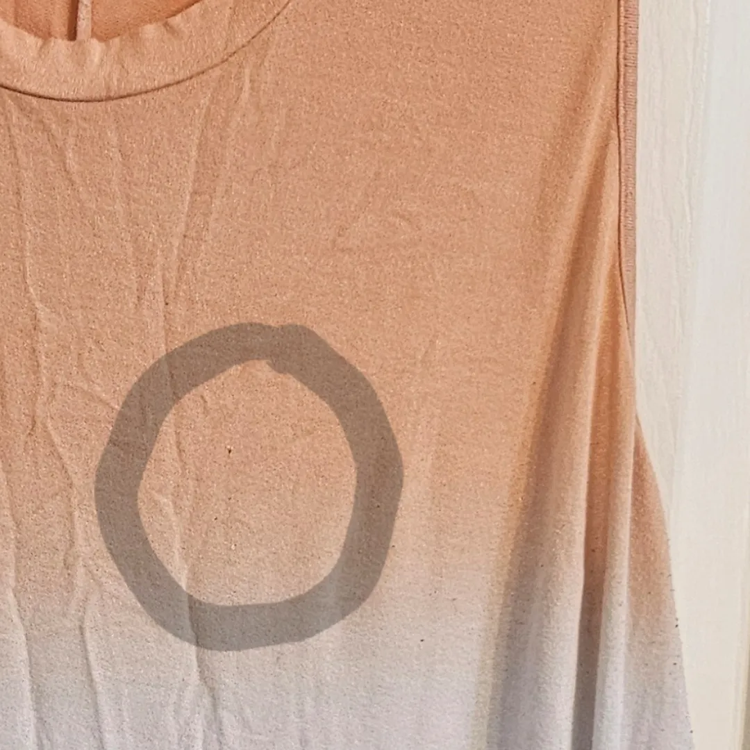 Lane Bryant Gradient Ombre Tank Top Peach Olive Sleeveless Swing Sz 18/20 *read - Image 3