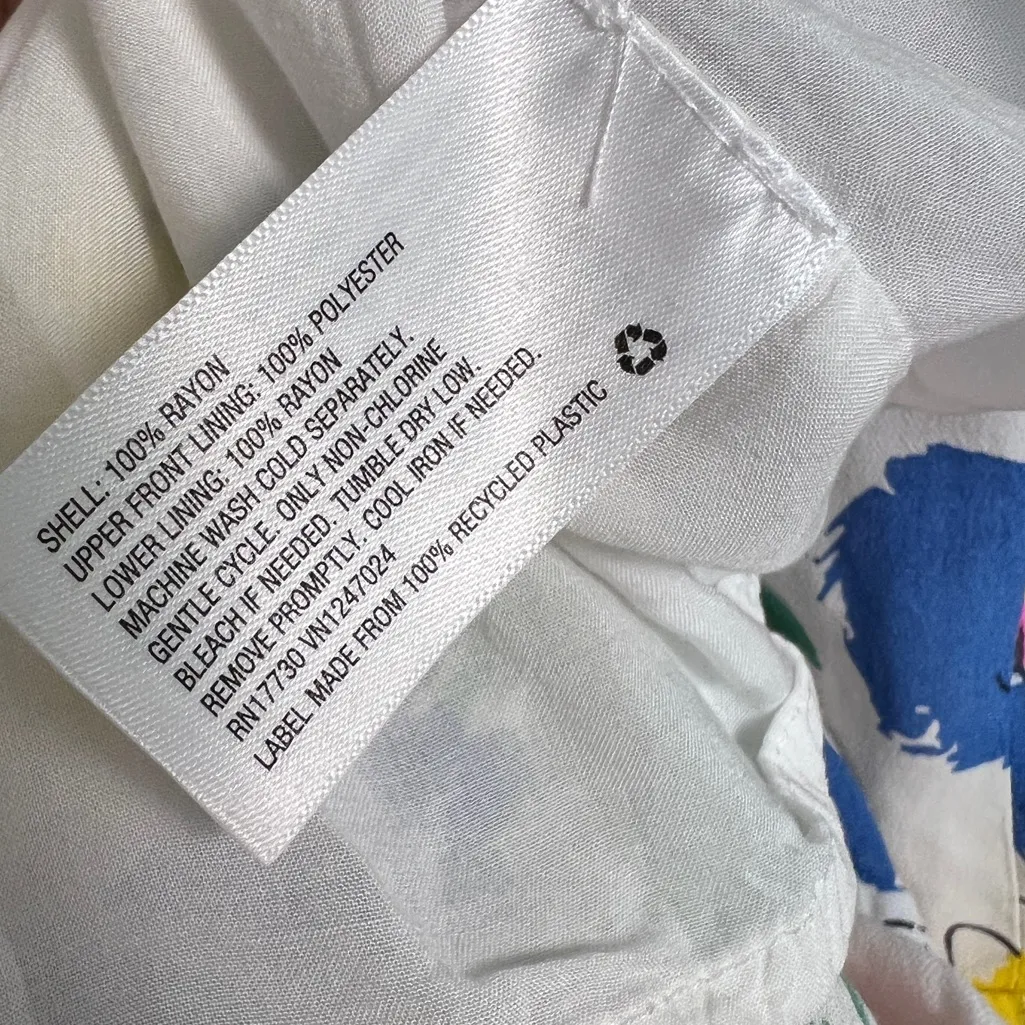 Rixo x Target Women’s White Floral Mock Neck Ruffle Midi Dress Size‎ 2 - Image 11