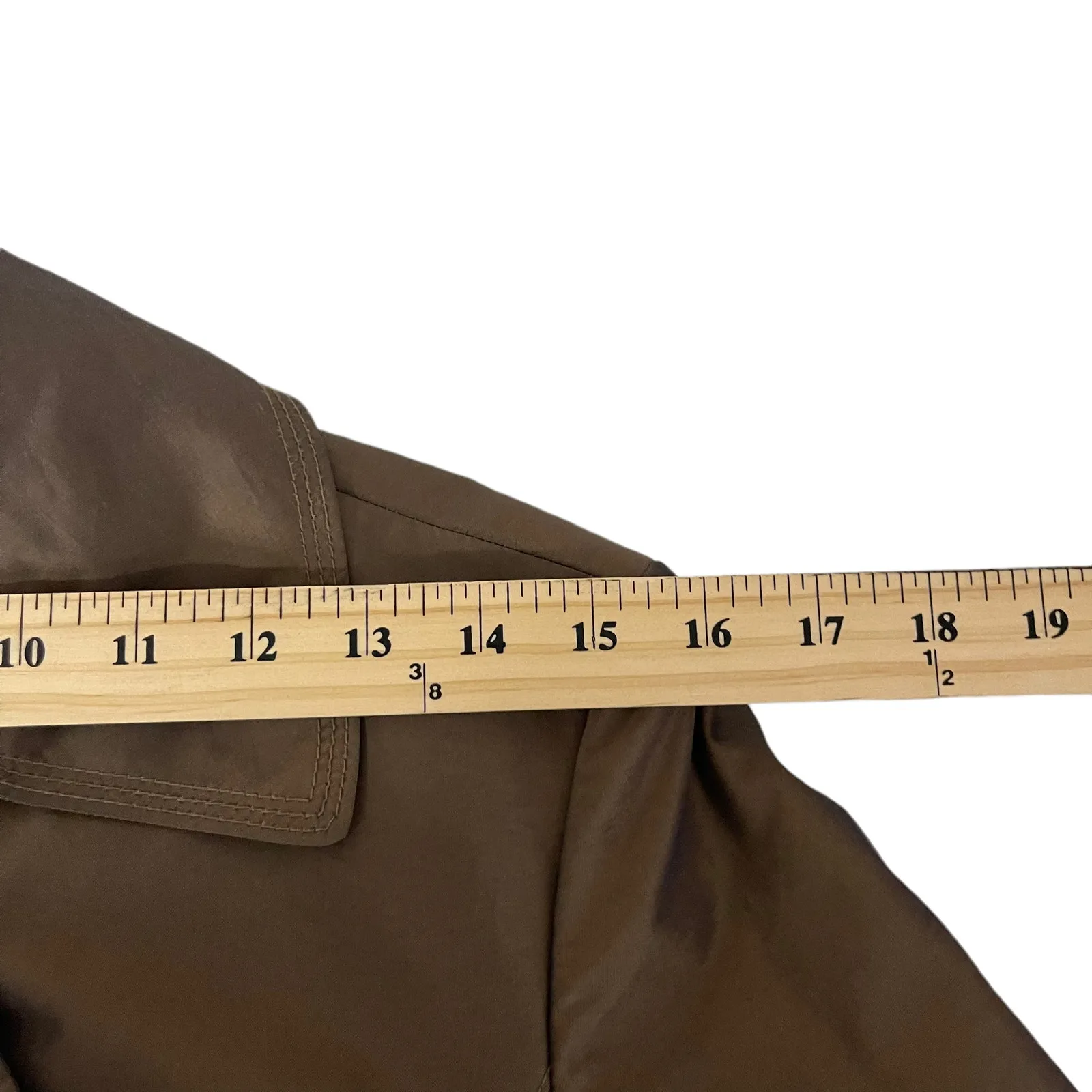 Talbots Size Small Vintage Trench Bronze‎ Brown Coat Belted - Image 8