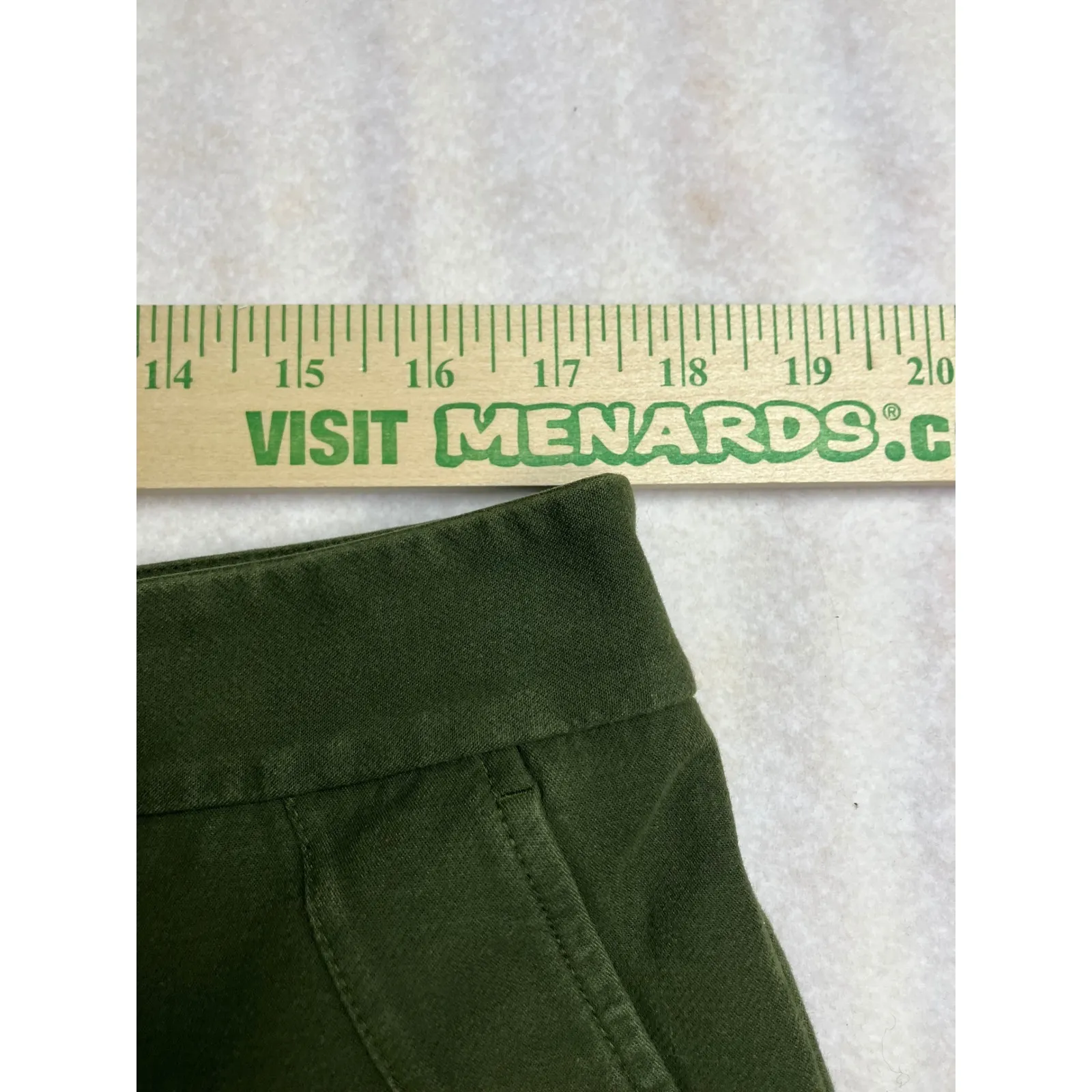 ANN TAYLOR FACTORY Women Olive Green Cropped‎ Pants Size 16 - Image 12