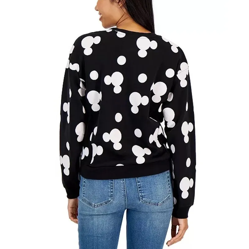 Disney Sequin Embellished Mickey Mouse Print Sweatshirt junior women’s large - Image 3
