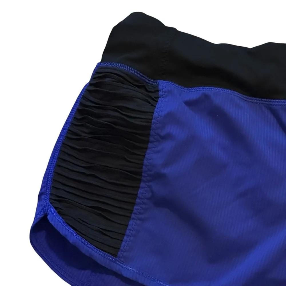 Lululemon Run Bright At Night Short Pigment Blue Purple Size 8 Zip Pockets Lined - Image 2