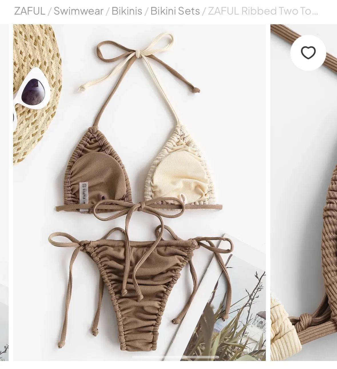 Ribbed Two Tone Bikini Set - Image 3