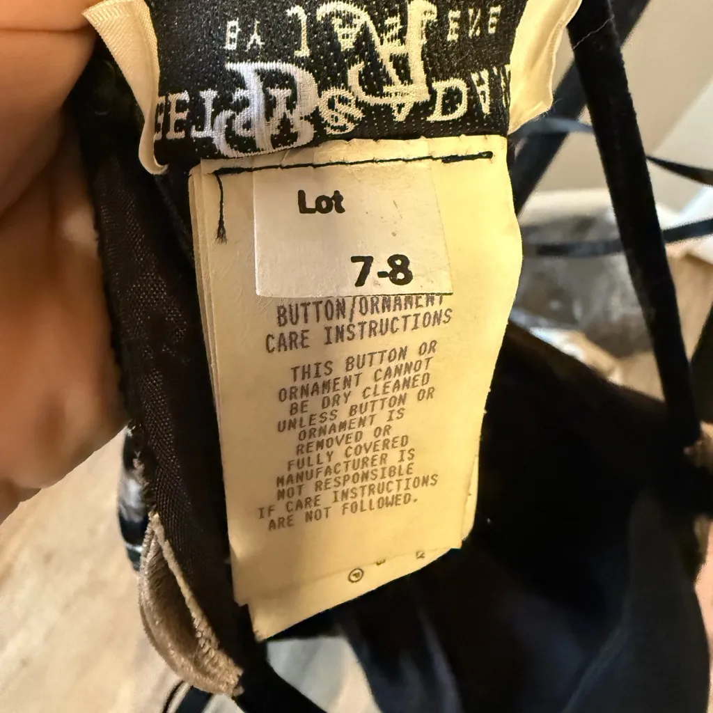 Vintage Betsy & Adam Velvet Maxi‎ Dress Black - Image 8