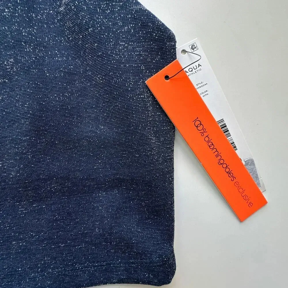 Aqua New Longline Racer Front Sports Bra Blue Myth Size XS - Image 3