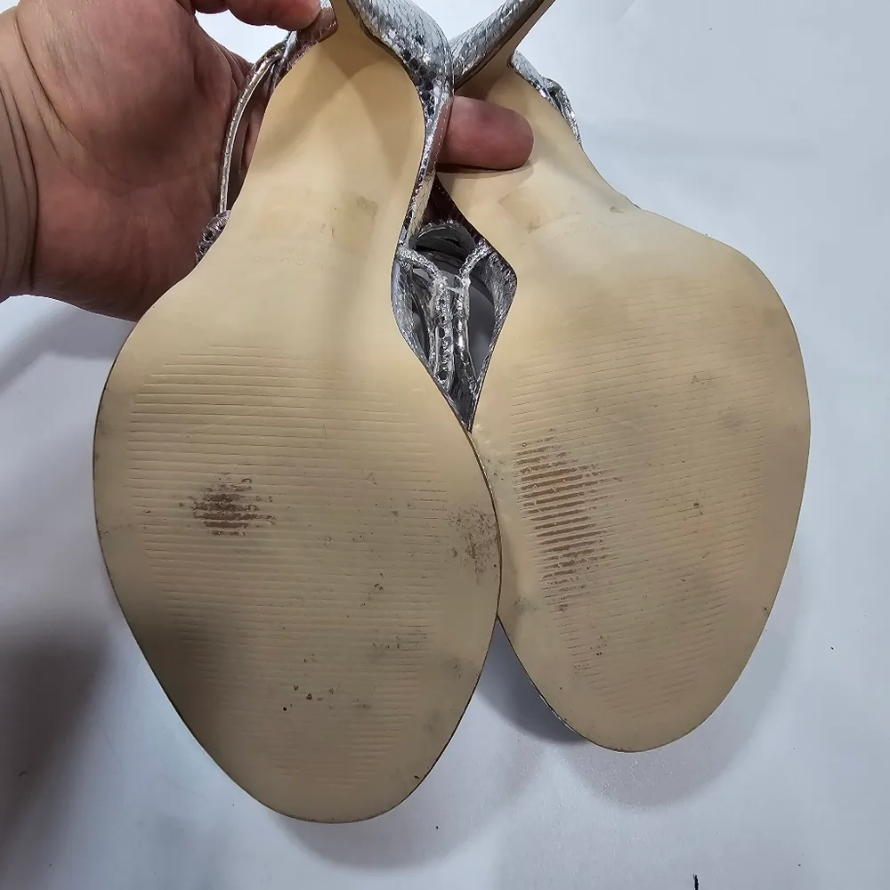 Steve Madden Exotica Heel in Silver Snake - Image 7