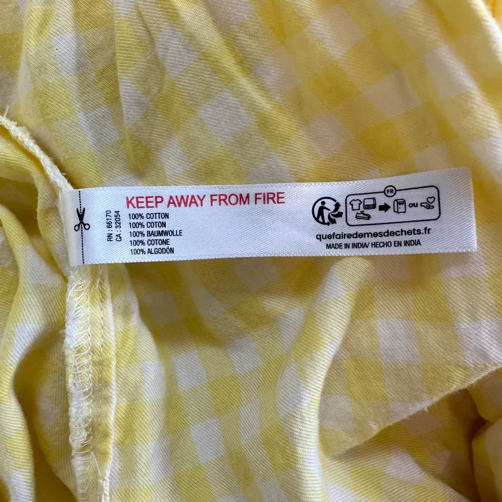 UO Out from Under Butter Yellow Gingham Hoxton Lounge Pant Size Medium - Image 7