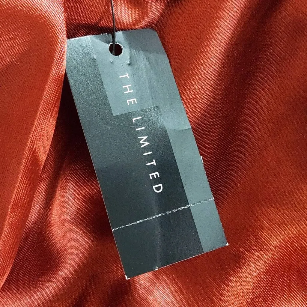 The Limited Orange Belted Coat NWT Size Medium Dark Orange Trench Coat - Image 9
