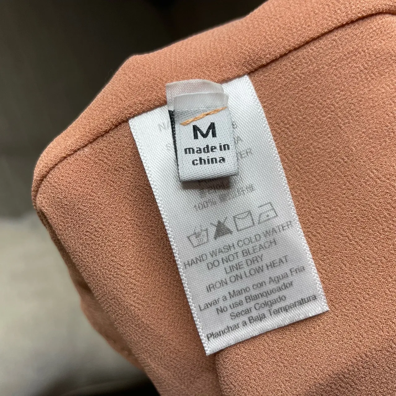 Lassiter Pleated Fabric Ruffled‎ Collar Flowy Long Sleeve Blouse Size Medium - Image 6