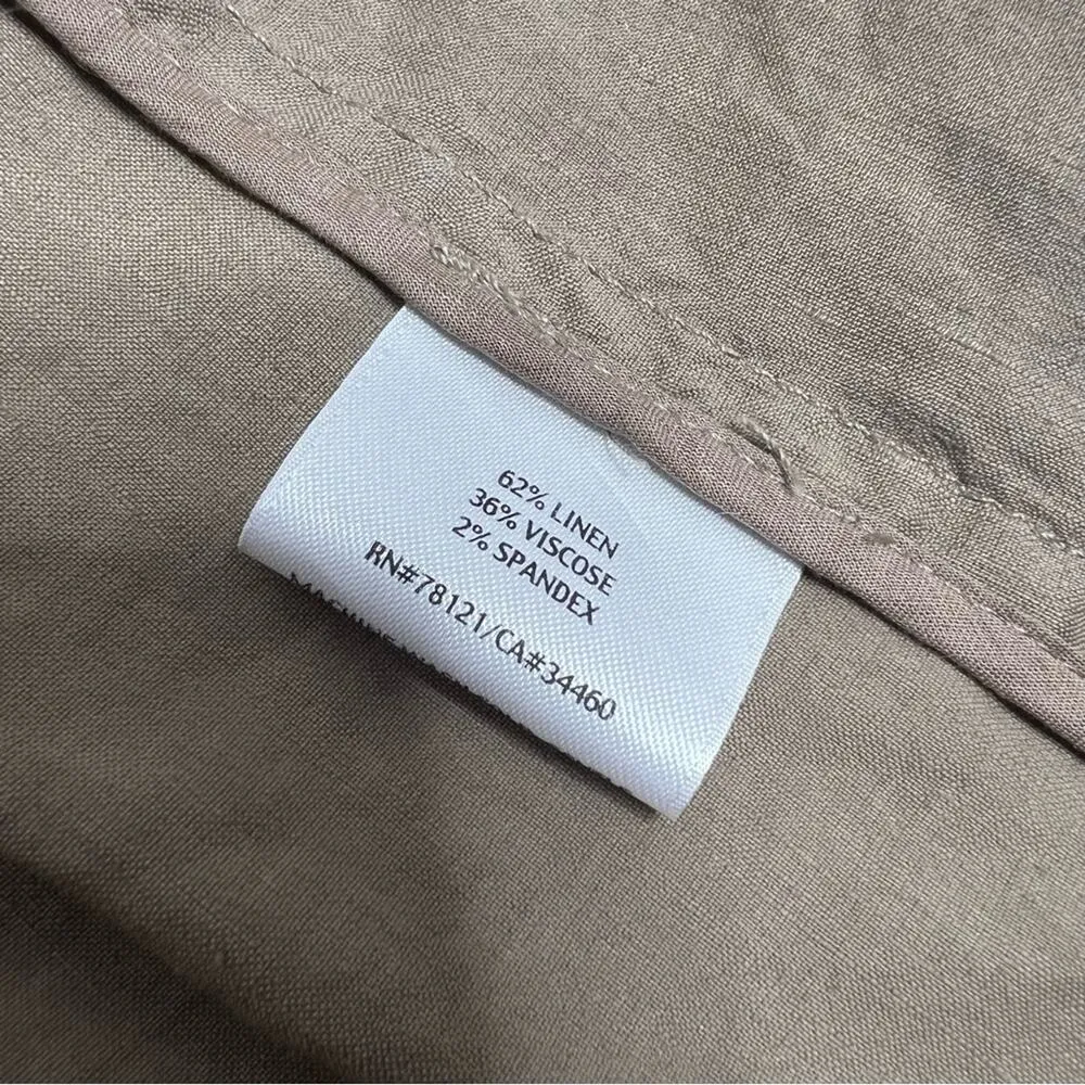 Eileen Fisher linen blend tan open jacket - Image 7