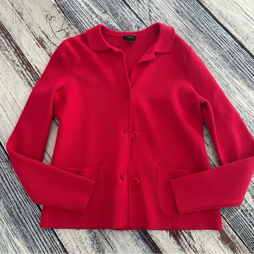 Talbots Hot Pink Knit Blazer - Image 2