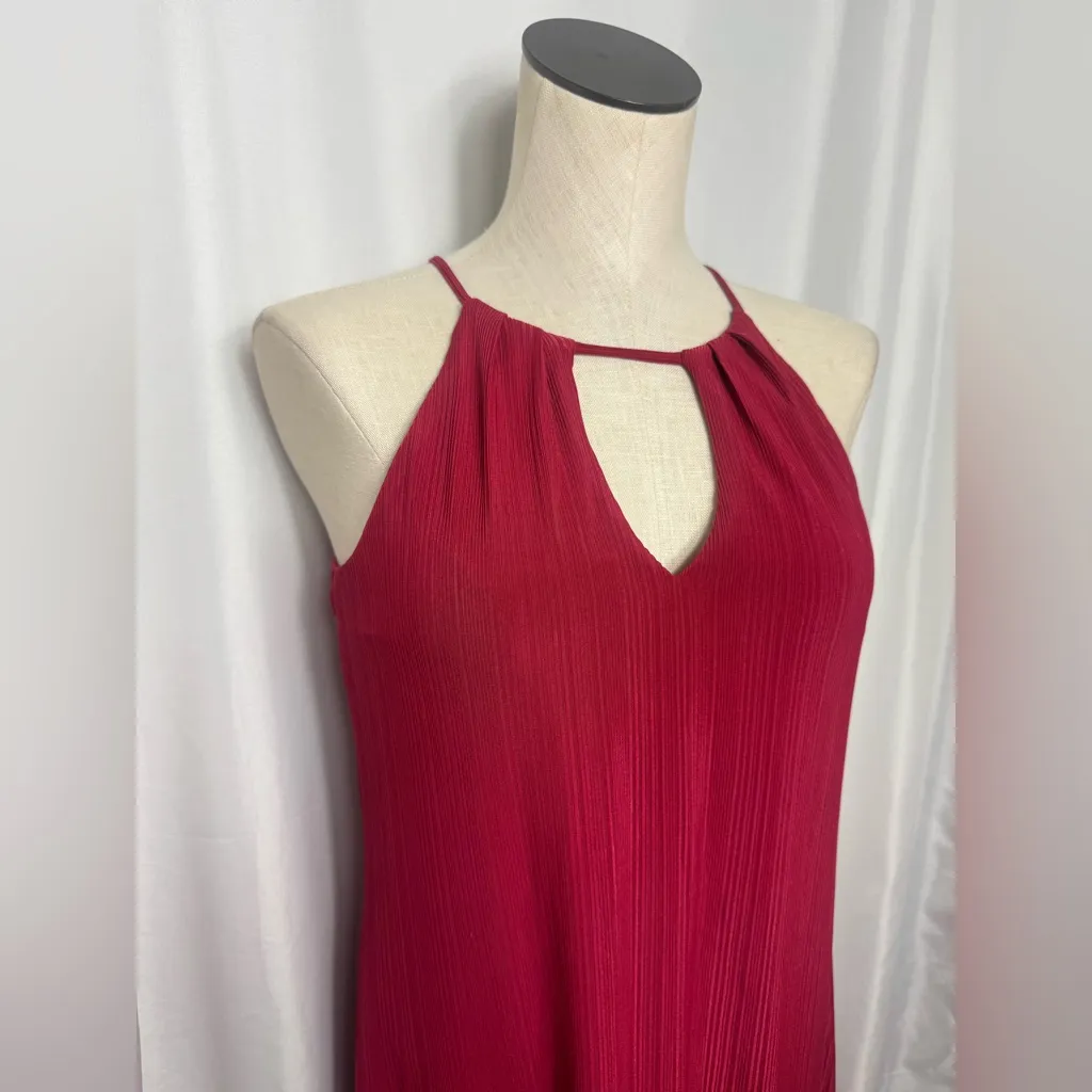 CANDIES Y2K Halter Dress Sleeveless Cross Back Lined Flowy Crinkle XS NWOT - Image 4