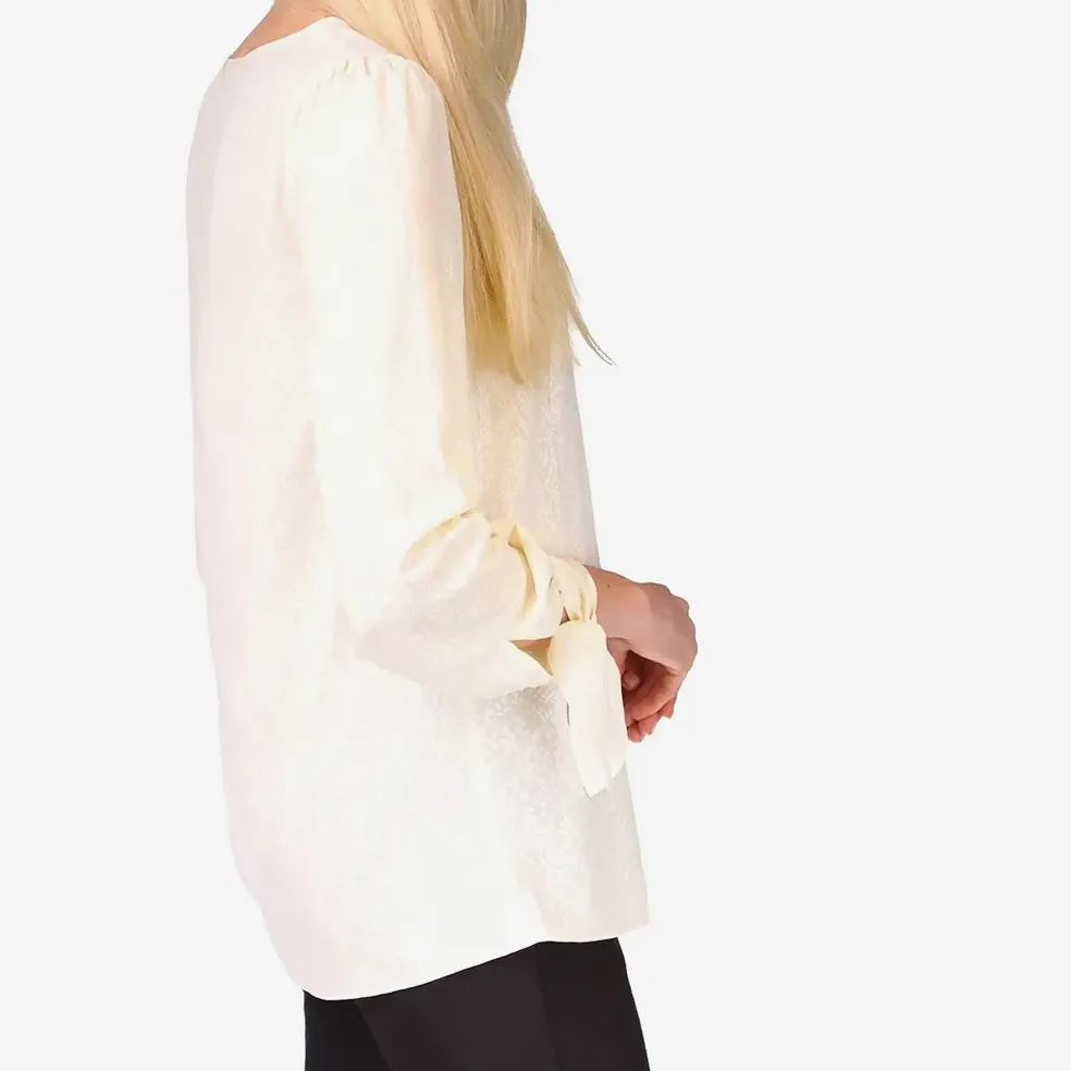 MICHAEL Michael Kors V -Neck Tie Sleeve Top - Image 2