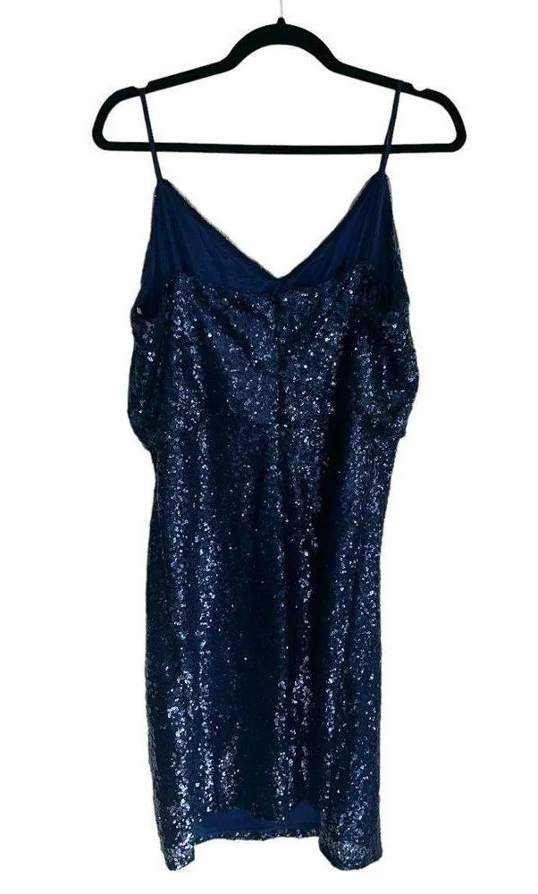 Jenny Yoo Navy All Over Sequin Cocktail Dress Size 14 - Image 6