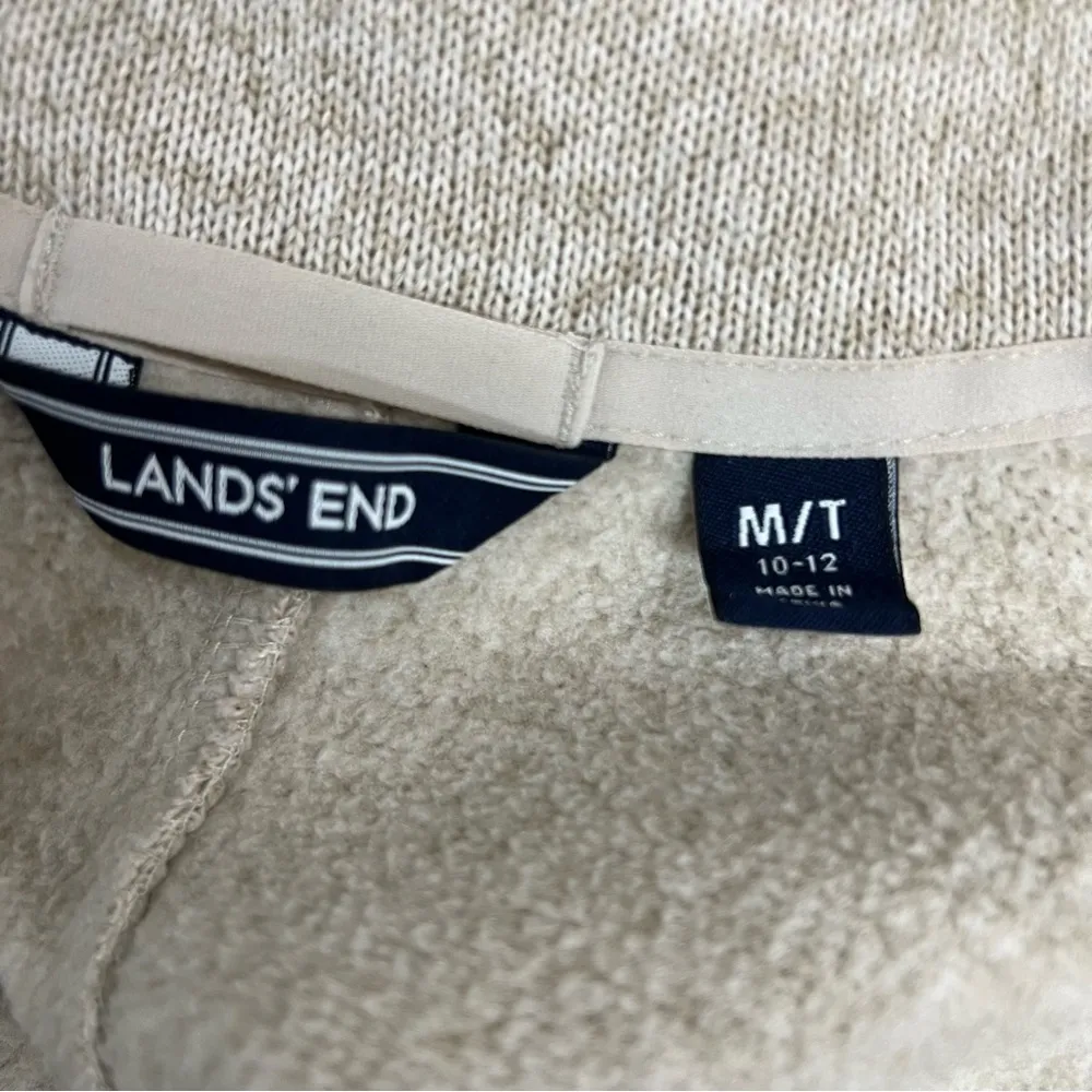 Lands' End Full Zip Sweater button up Jacket Size m/t 10-12 - Image 10