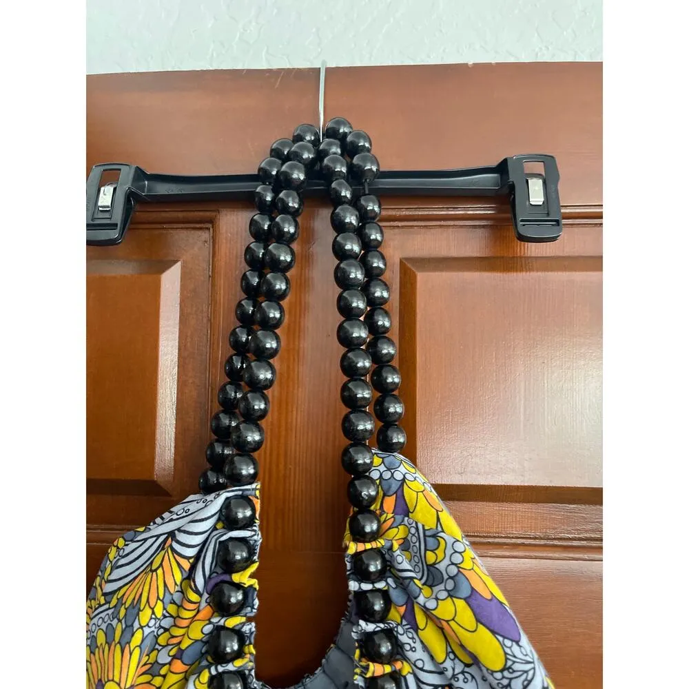 AMICI ACCESSORIES BEADED HANDLE OVERSIZED HOBO BAG - Image 2