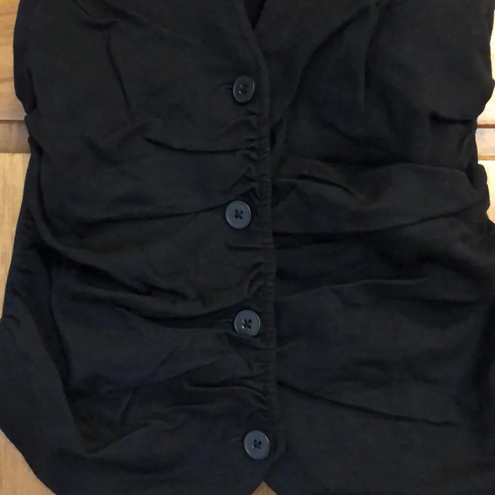 Express Design Studio Black Ruched Front Vest 2 - Image 2