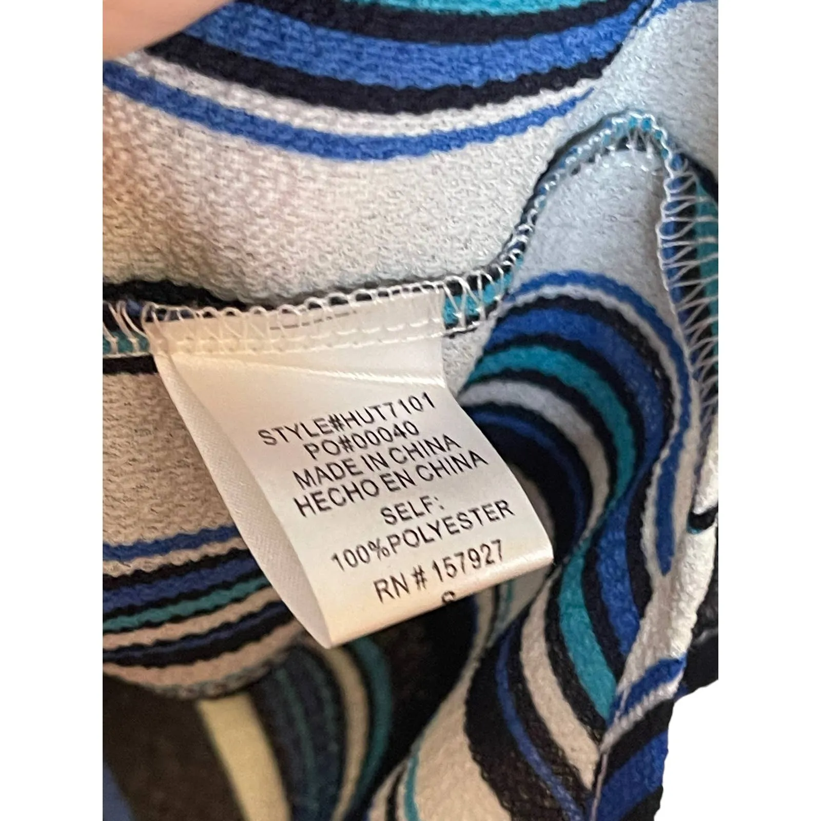 Hyped Unicorn‎ Women Stripe Tie Front V-Neck Top Hi-Lo Dolman Sleeve Small NWT - Image 6