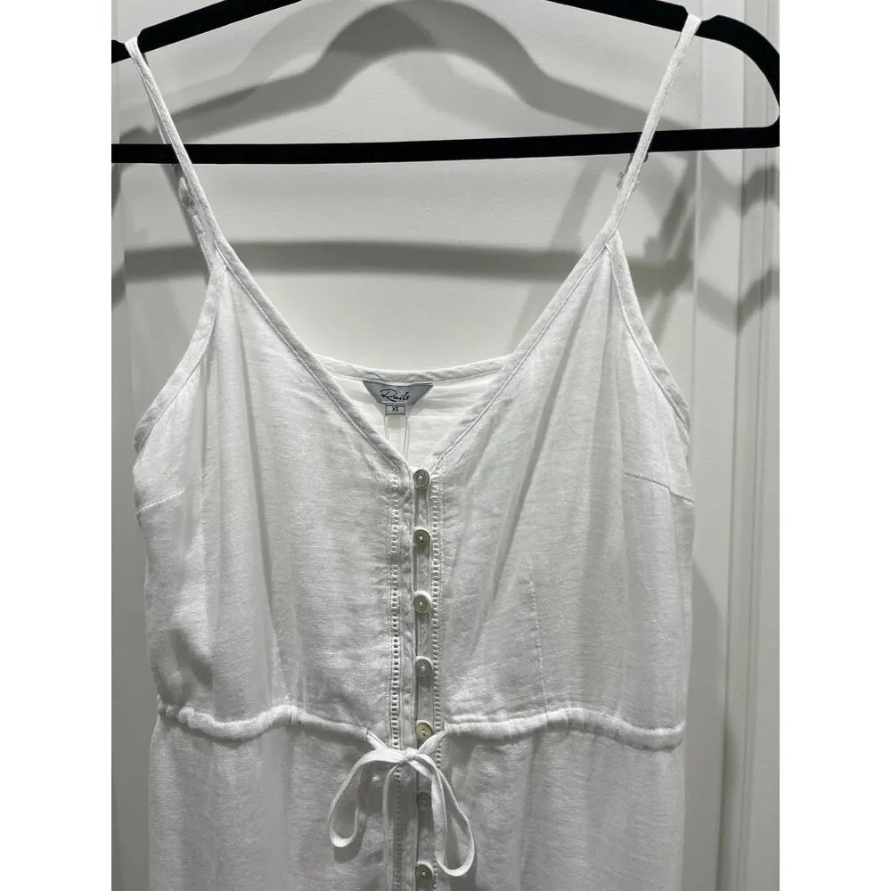 NWT Rails Frida Midi Tank Linen Dress in White Sz XS - Image 3